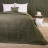 Narzuta pikowana VERDE na łóżko 240x220 wz. green